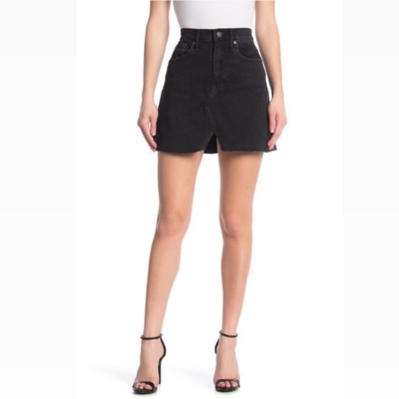 Madewell Black Denim A-Line Mini Skirt Size 27 - Picture 9 of 10